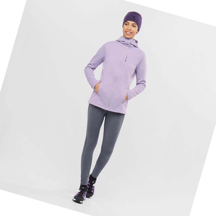 Sudadera Con Capucha Salomon ESSENTIAL XWARM Mujer Morados | MX 2502TCE